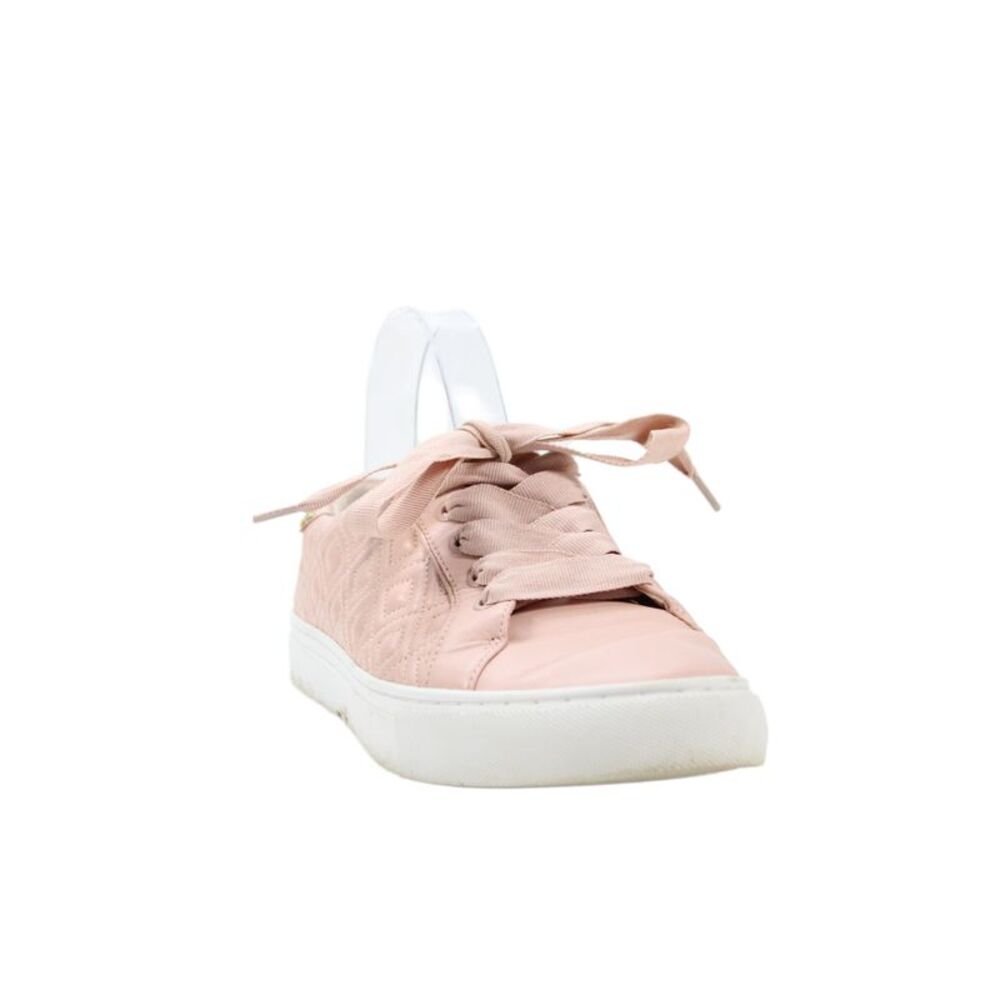 Tory Burch Womens Quilted Leather Low-Top Casual Sneakers Pink Size 8.5